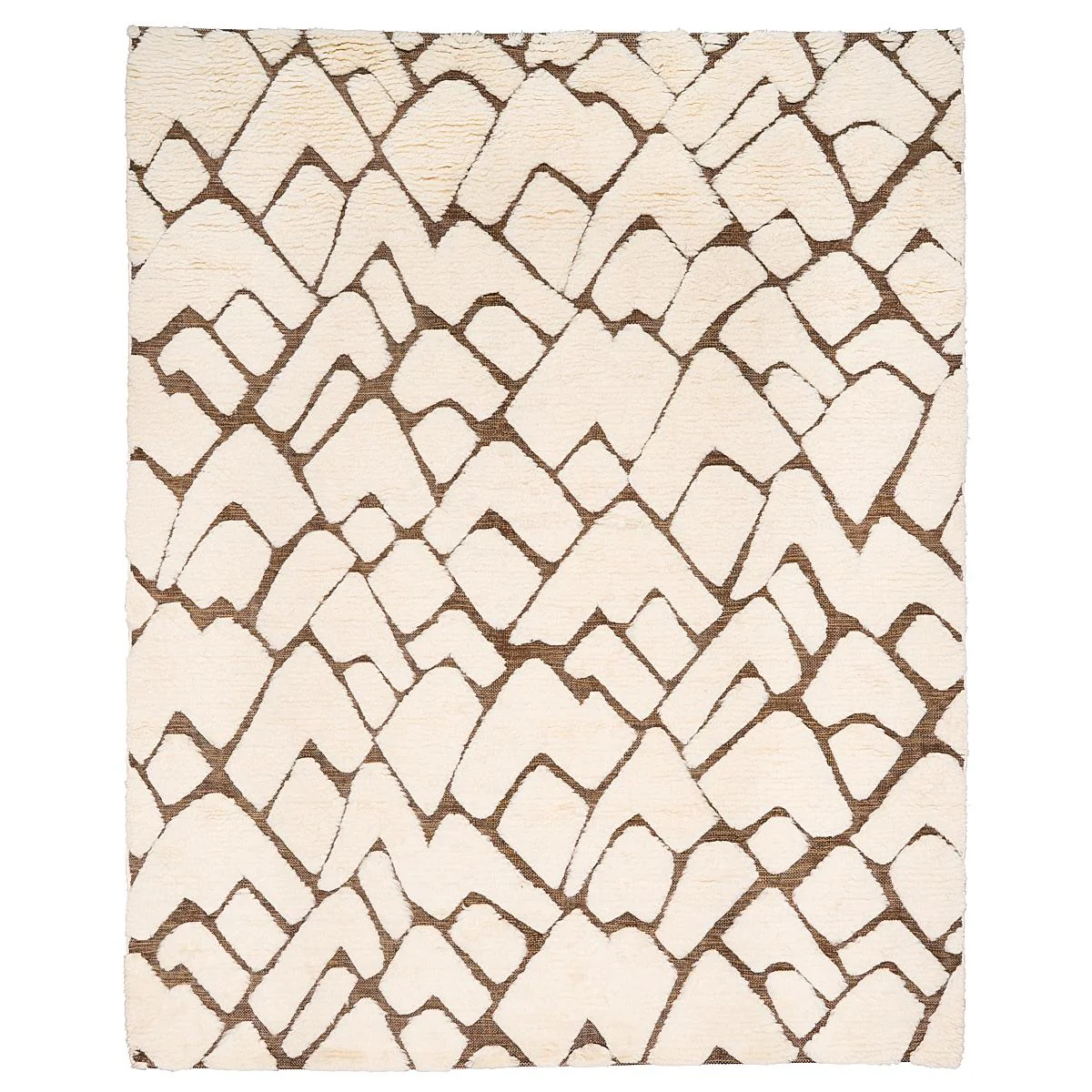 Schumacher Ivory & Brown 12' X 9' Zimba Rug