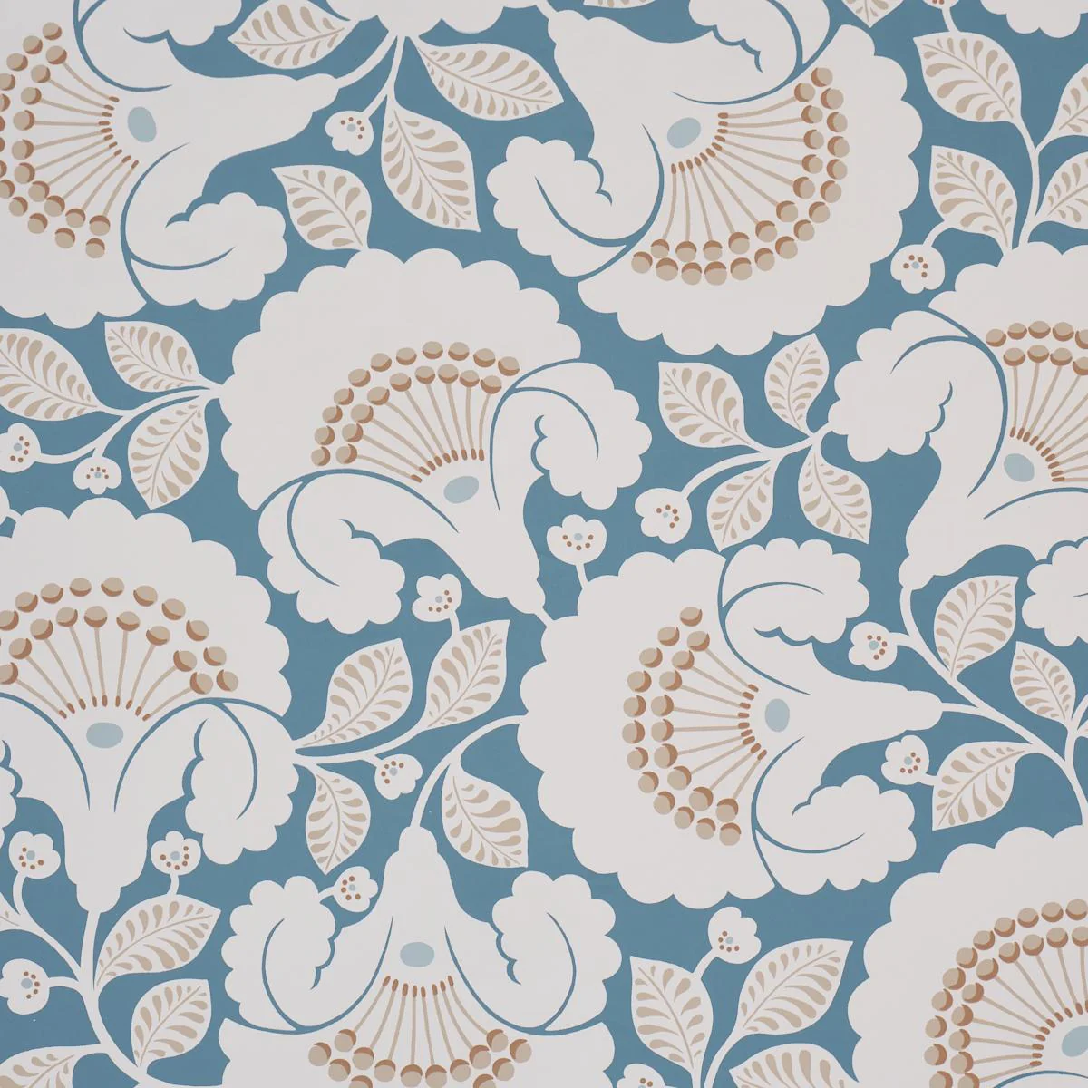 Schumacher Jackie Indigo Wallpaper