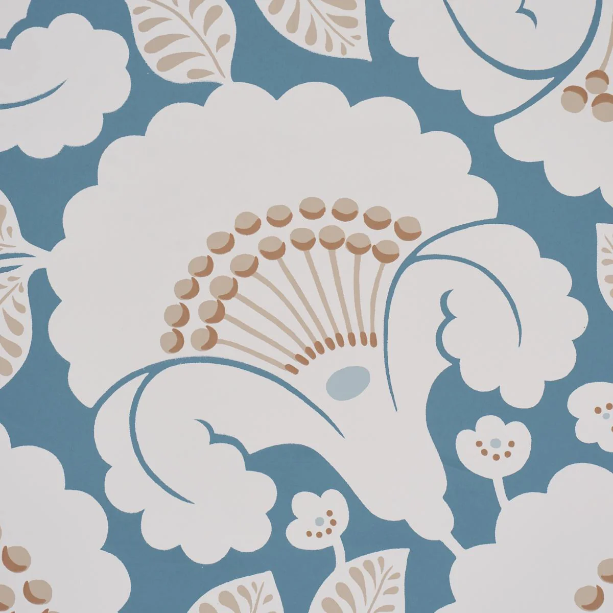 Schumacher Jackie Indigo Wallpaper - Image 3