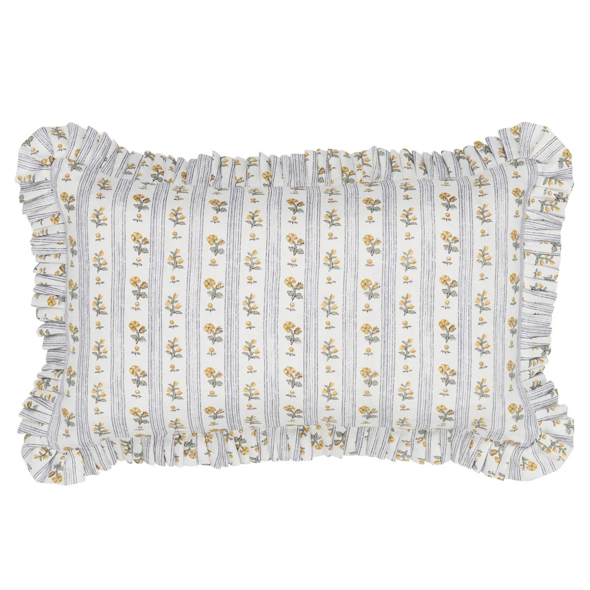 Schumacher Jaune 20" X 14" Cabanon Stripe Pillow