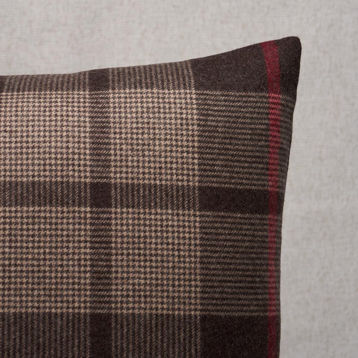 Schumacher Java 20" X 20" Montana Wool Plaid Pillow - Image 2