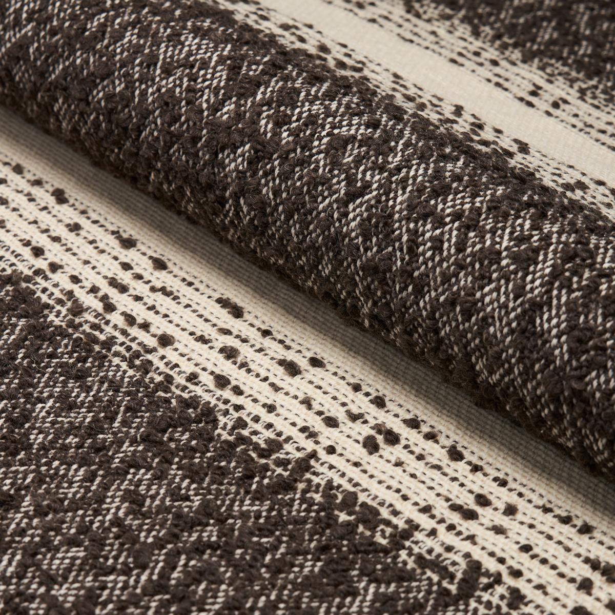 Schumacher Jessen Alpaca Stripe Brown Fabric - Image 3