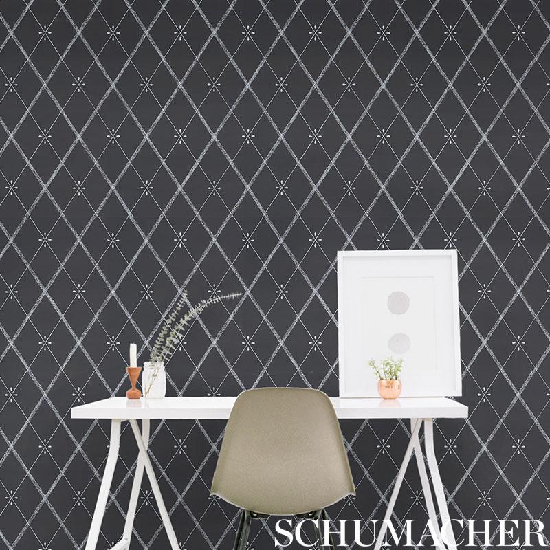 Schumacher Kasumi Diamond Hyacinth Wallpaper - Image 3