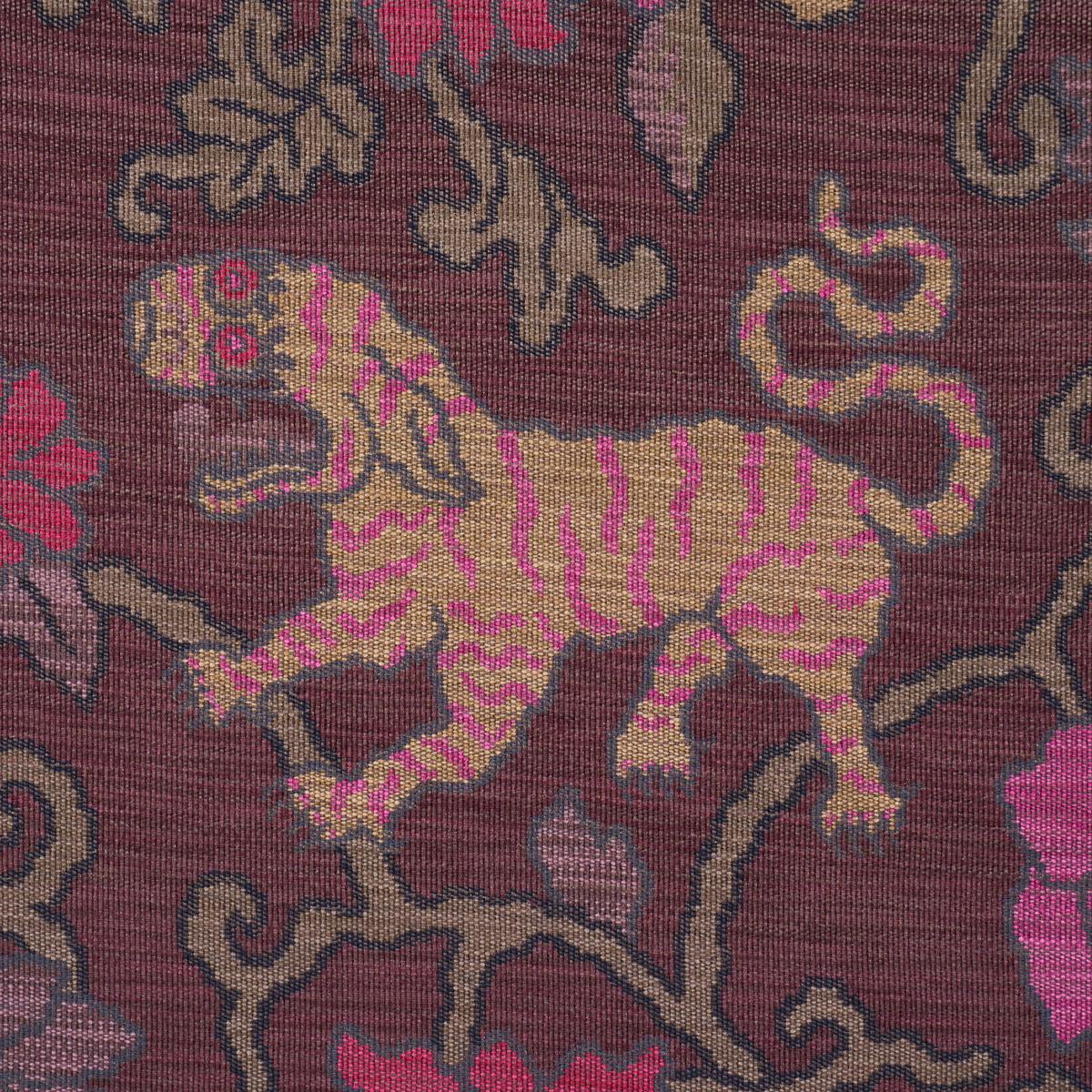 Schumacher Khotan Weave Aubergine Fabric - Image 3