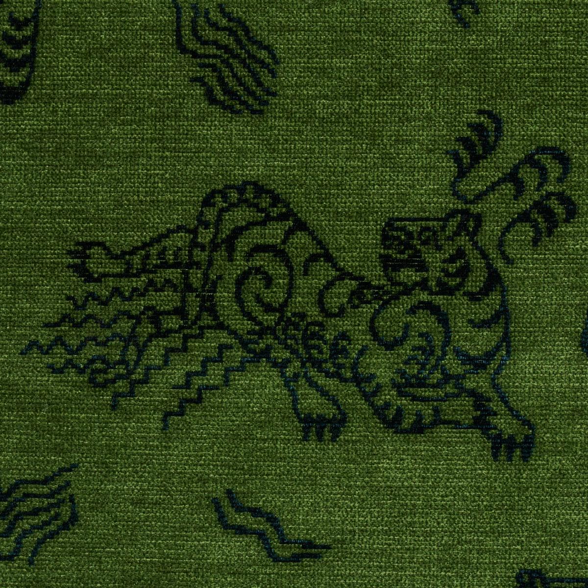 Schumacher Kinabalu Velvet Emerald Fabric - Image 3