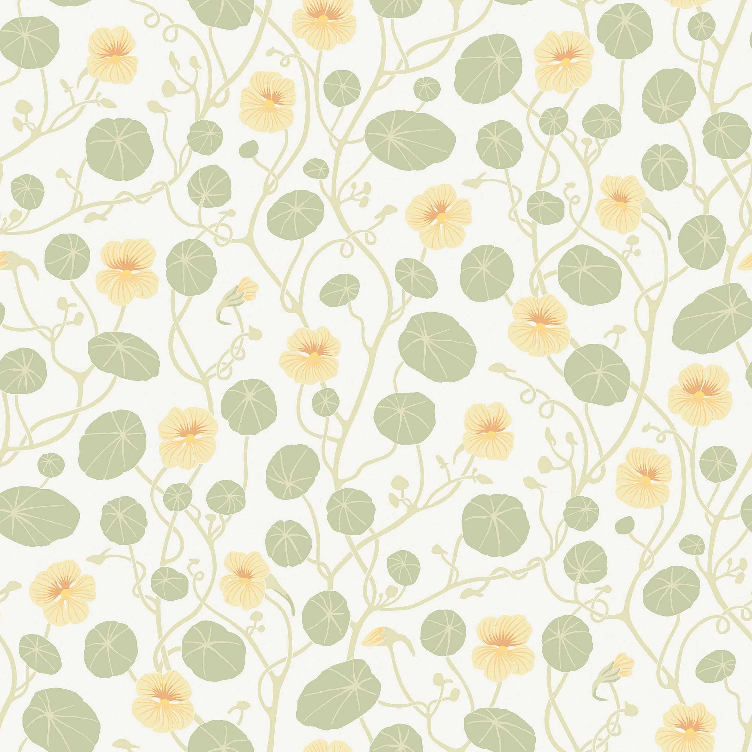 Schumacher Krasse Yellow Wallpaper