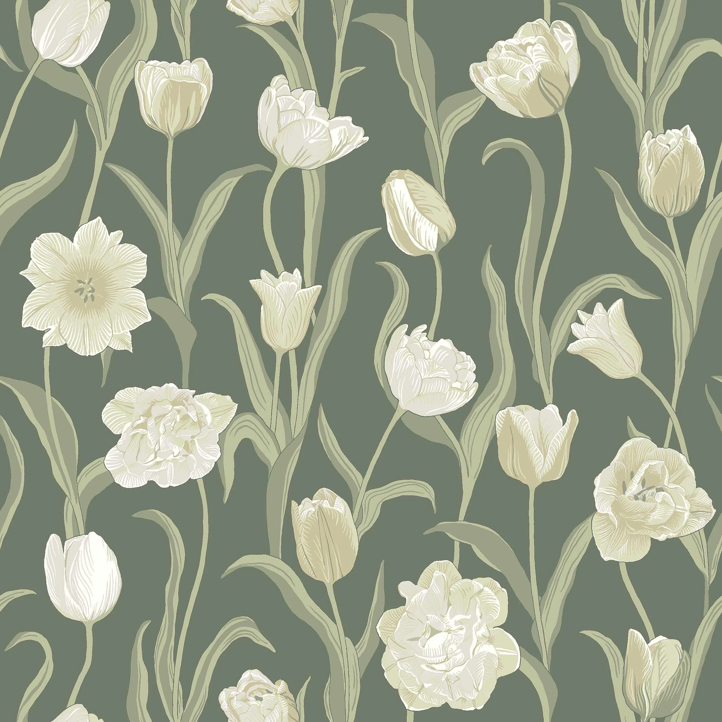 Schumacher La Belle Epoque Jade Wallpaper