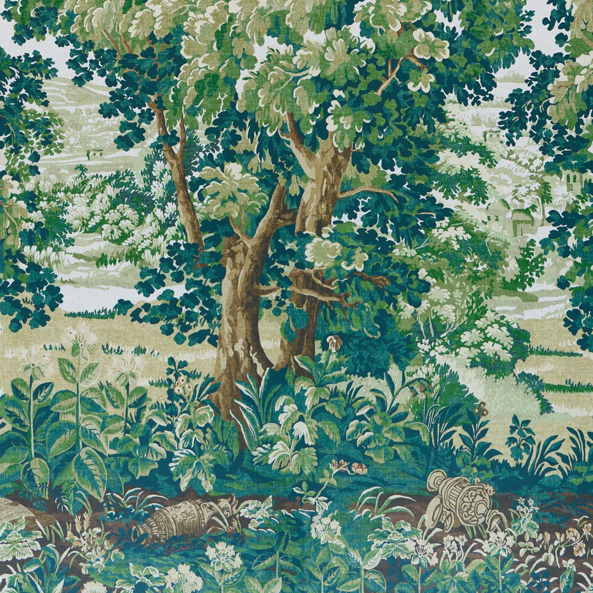 Schumacher La Forêt 3 Panel Set Spring Green Forest Wallpaper - Image 3