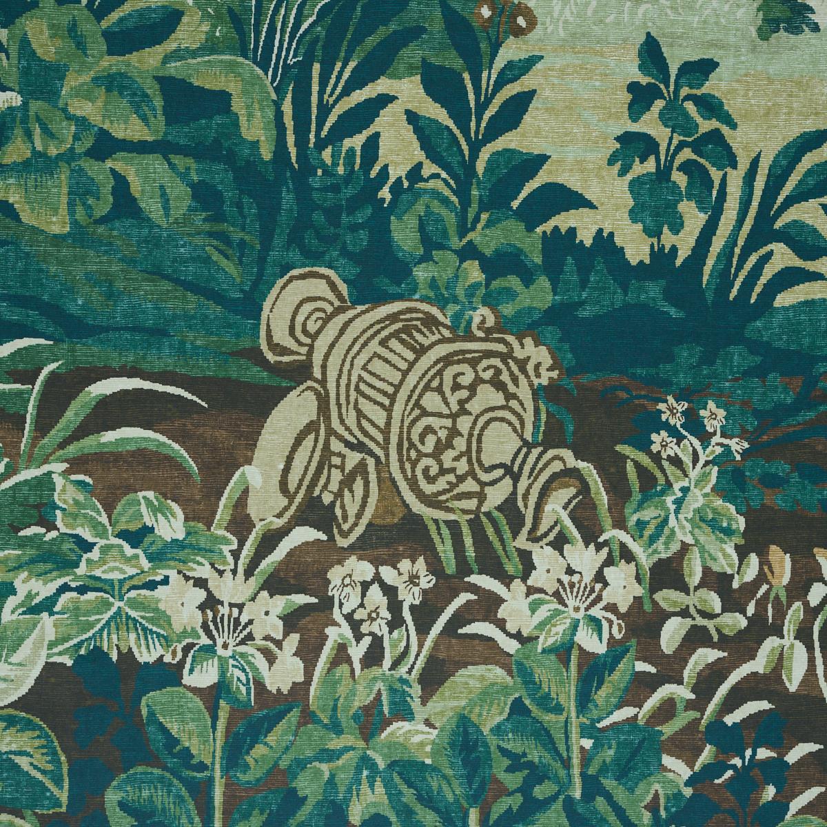 Schumacher La Forêt 3 Panel Set Spring Green Forest Wallpaper - Image 4