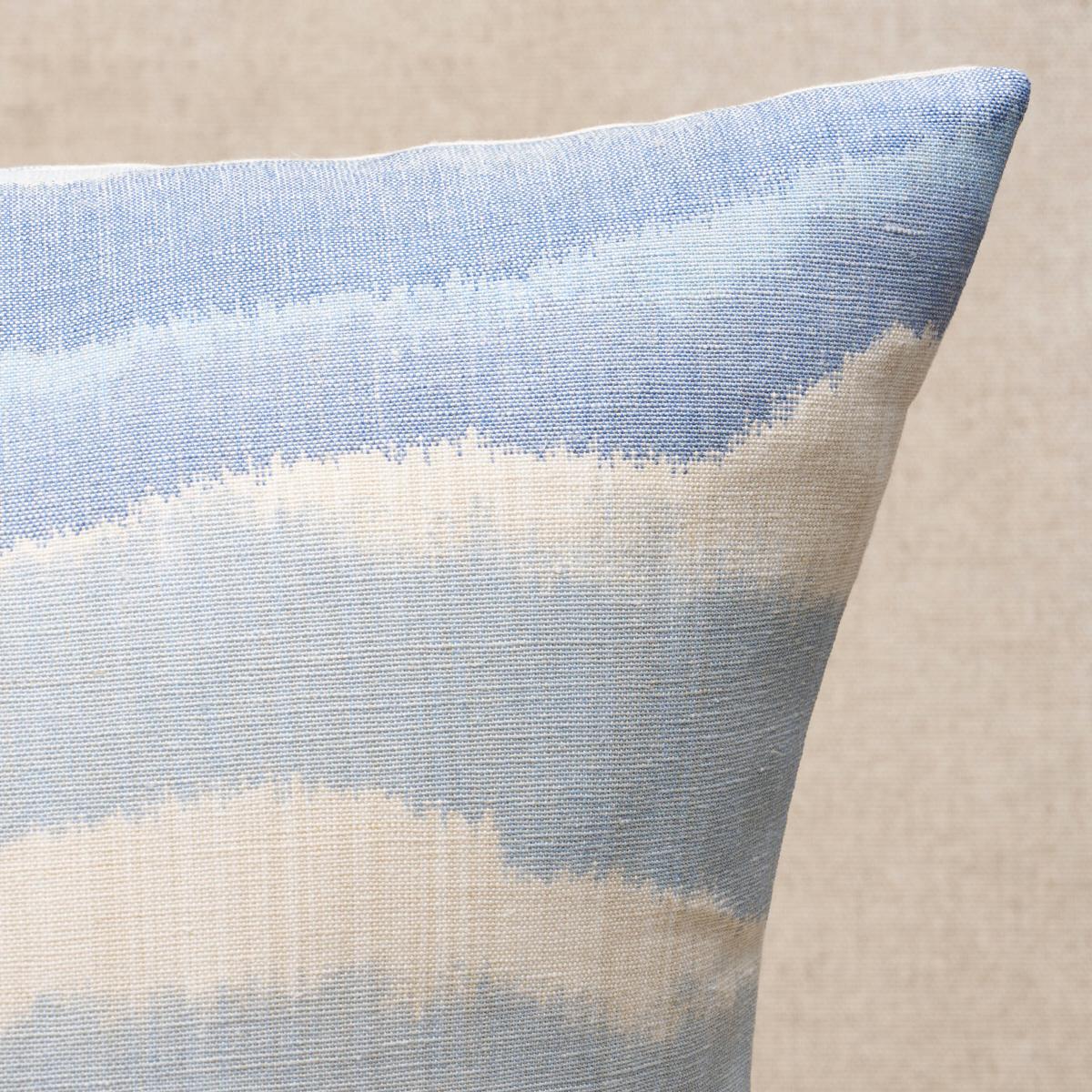 Schumacher Lagoon 22" X 22" Chandler Warp Print Pillow - Image 2