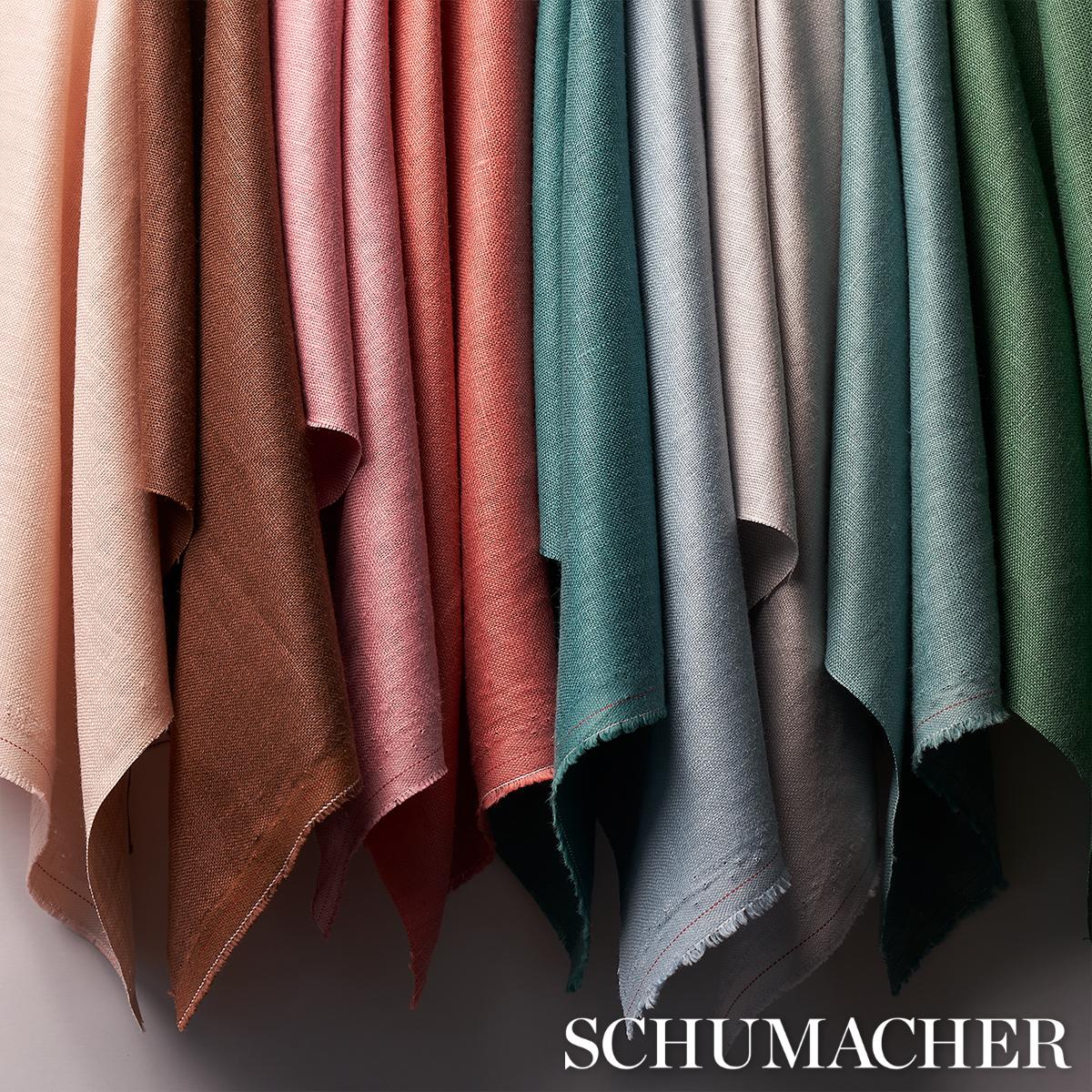 Schumacher Lange Glazed Linen Blush Fabric - Image 3