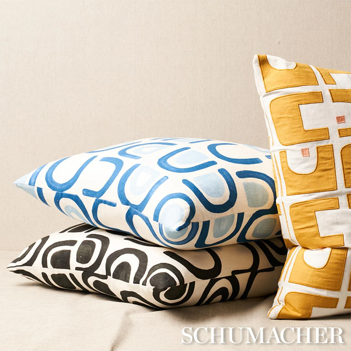 Schumacher Lapis 20" X 20" Threshold Pillow - Image 3
