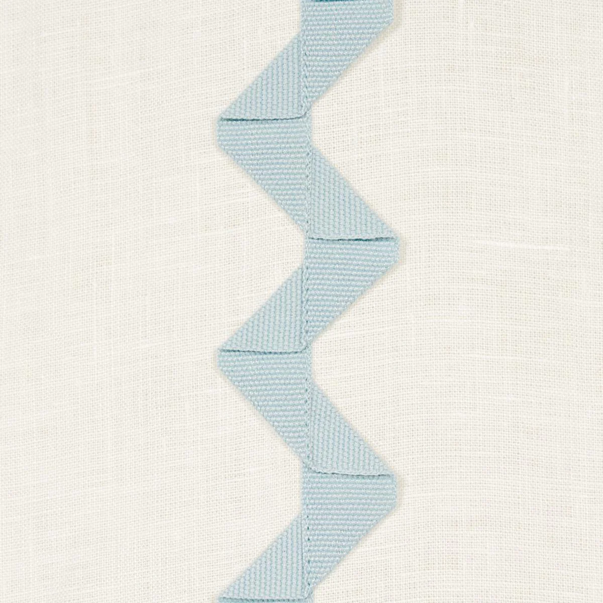 Schumacher Lazare Appliqué Sky On Ivory Fabric - Image 3