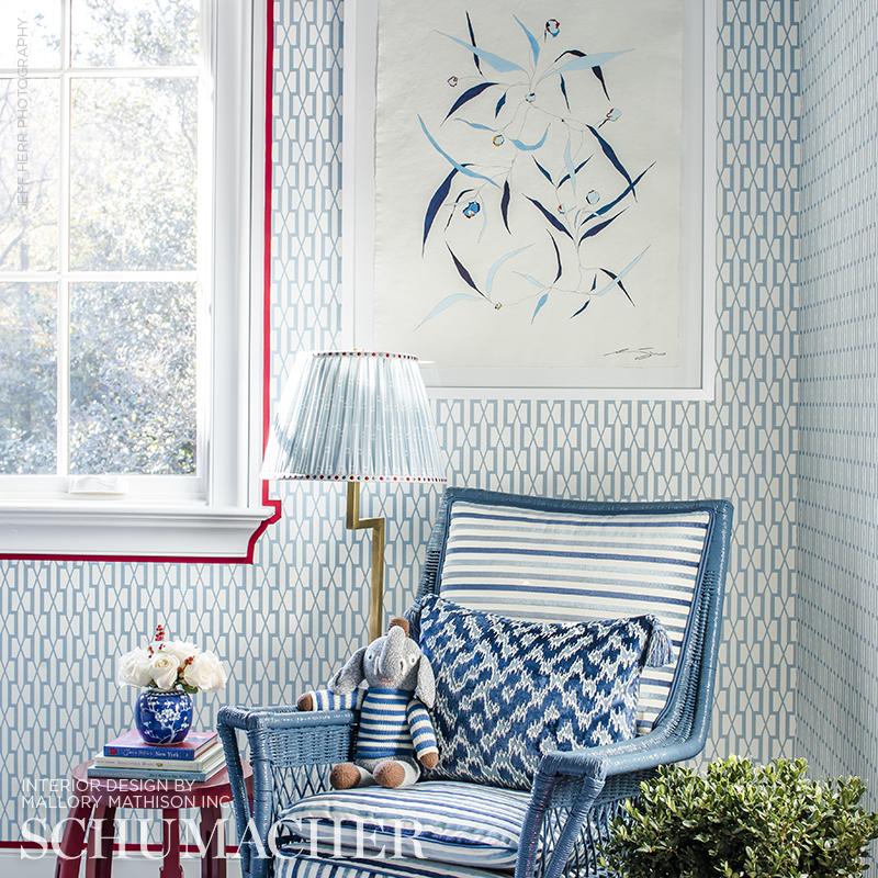 Schumacher Le Matelot Blue Fabric - Image 3