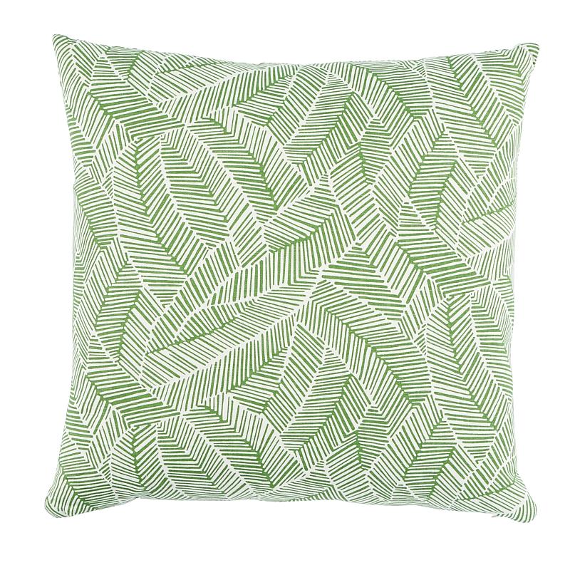 Schumacher Leaf 22" X 22" Abstract Leaf Pillow