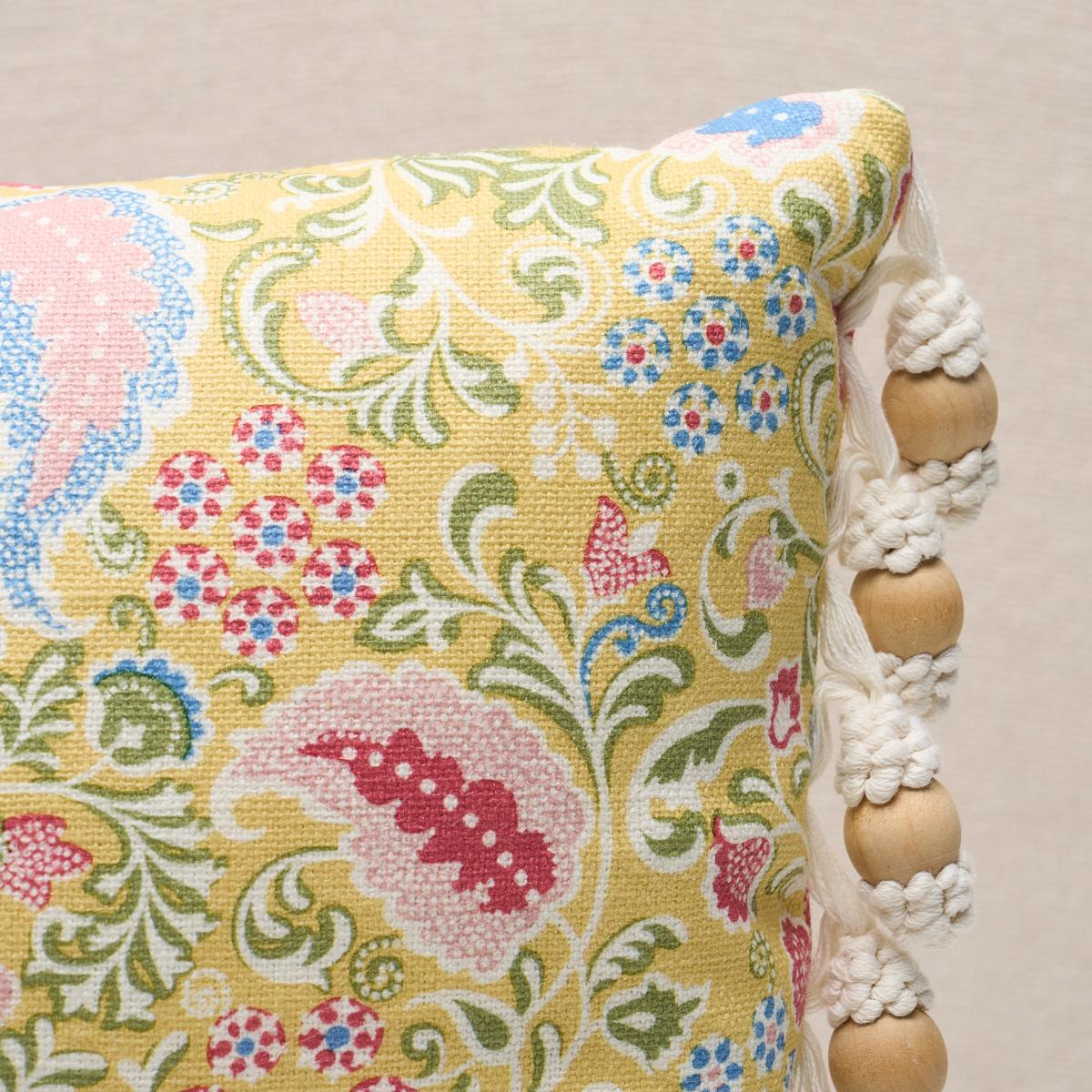 Schumacher Lemonade 16" X 12" Peggy Paisley Pillow - Image 2