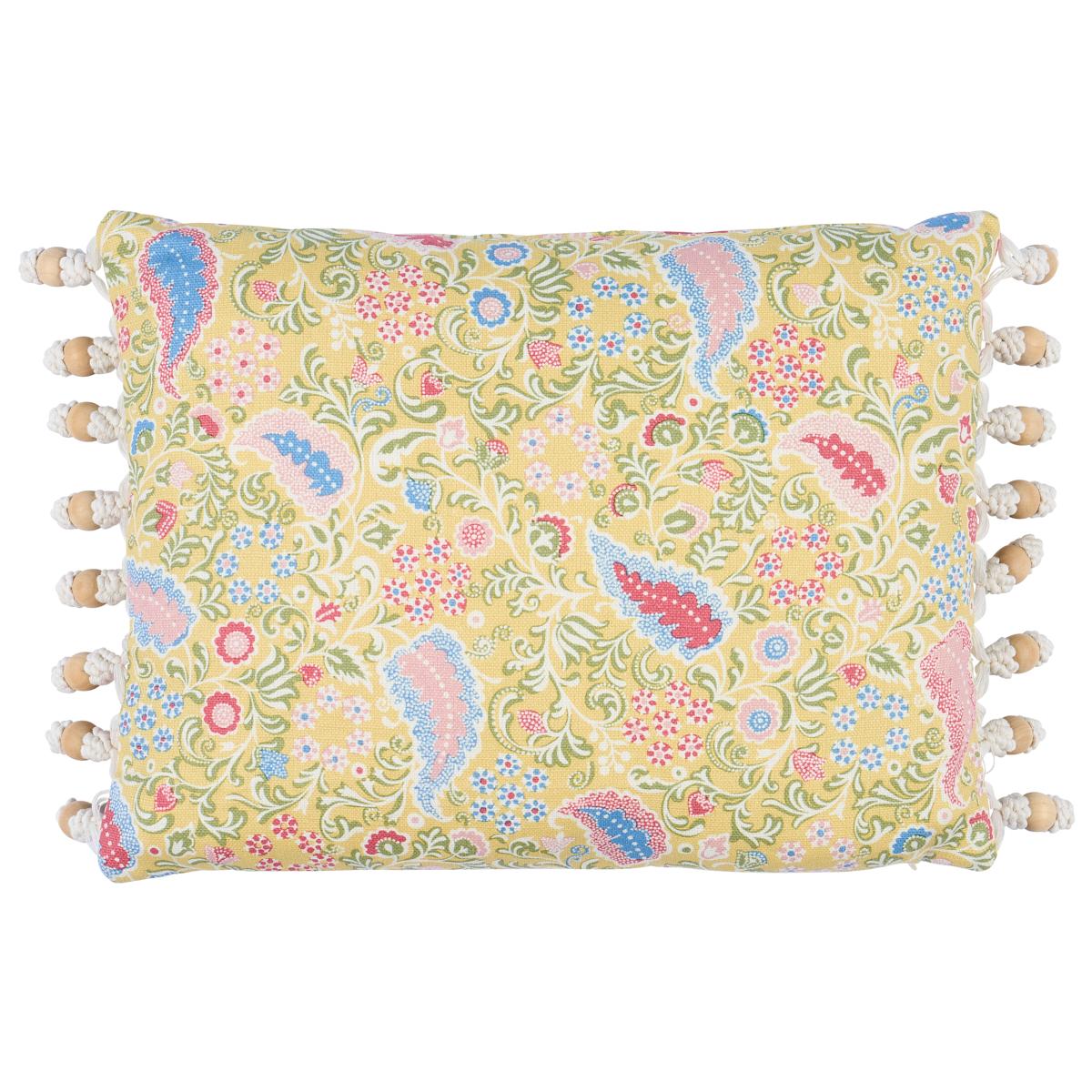 Schumacher Lemonade 16" X 12" Peggy Paisley Pillow - Image 3