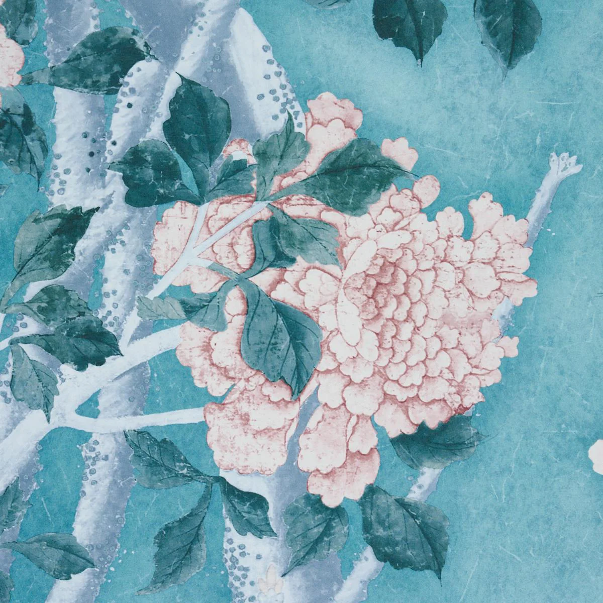 Schumacher Les Oiseaux Panel Set Blue Turquoise Wallpaper - Image 5