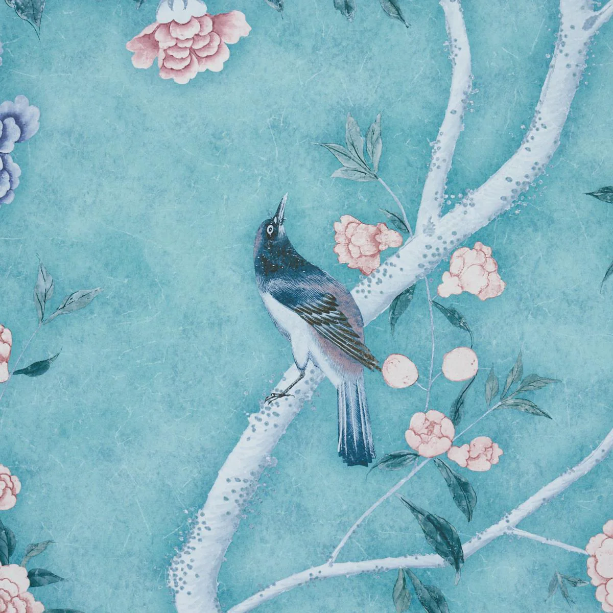Schumacher Les Oiseaux Panel Set Blue Turquoise Wallpaper - Image 7
