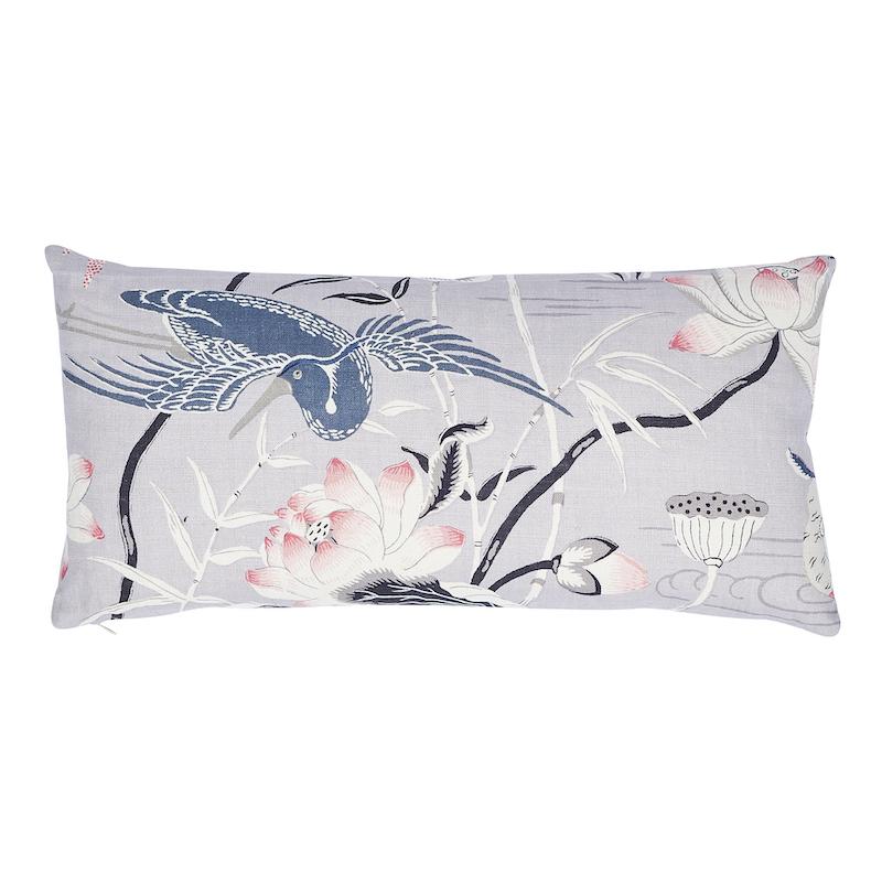 Schumacher Lilac 24" X 12" Lotus Garden Pillow