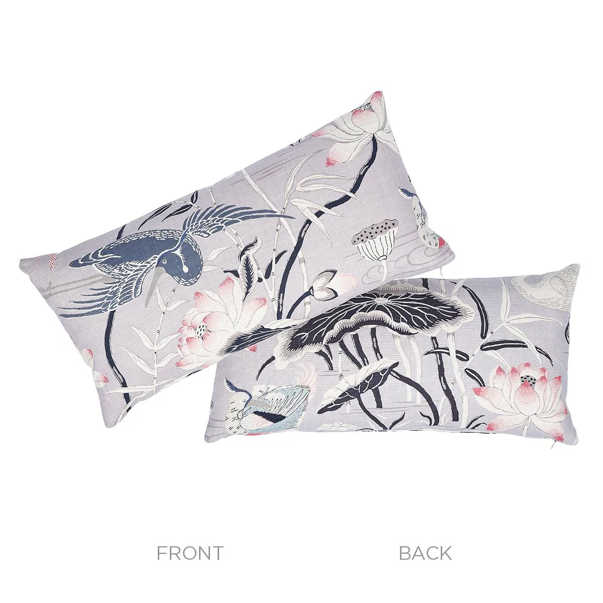 Schumacher Lilac 24" X 12" Lotus Garden Pillow - Image 3