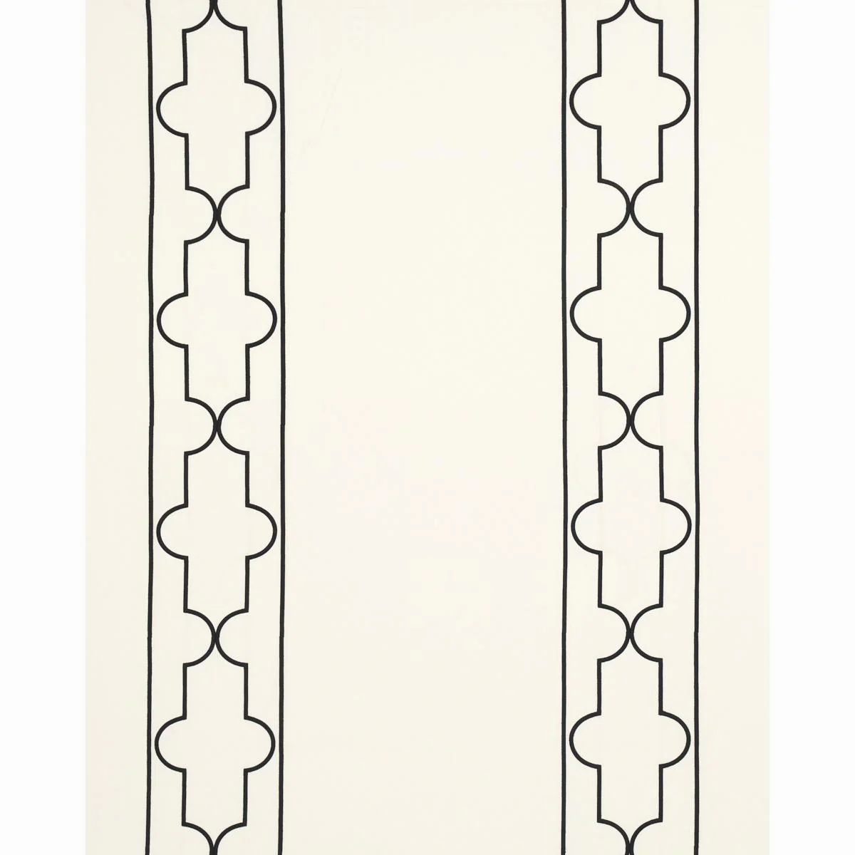 Schumacher Limitless Lattice Black & White Fabric - Image 2