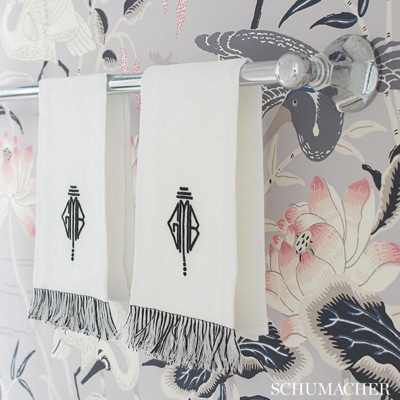 Schumacher Lotus Garden Lilac Wallpaper - Image 2