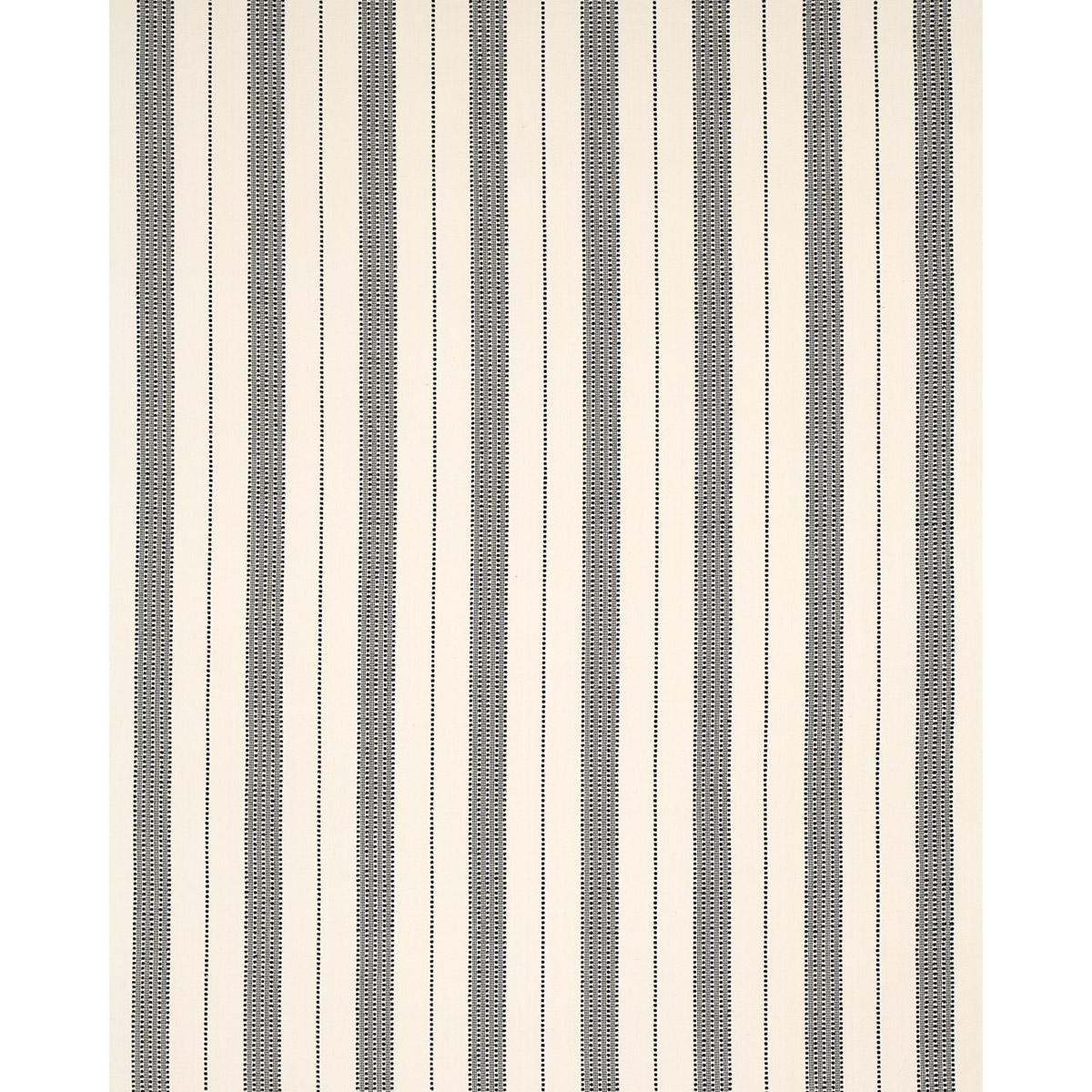 Schumacher Lubeck Stripe Black Fabric - Image 2