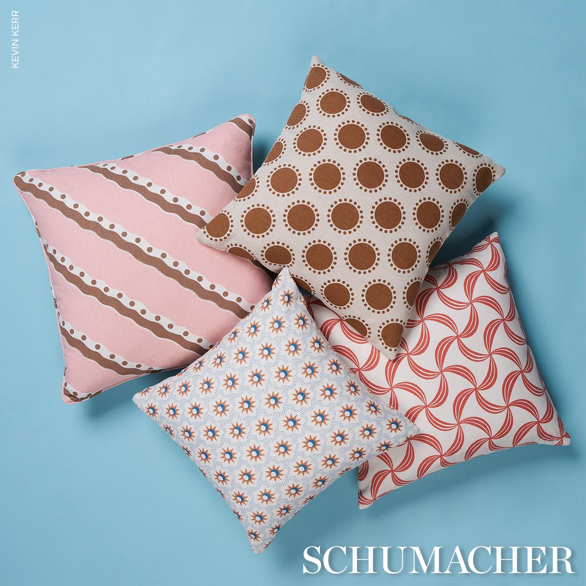 Schumacher Lucie Clay & Blue Fabric - Image 6