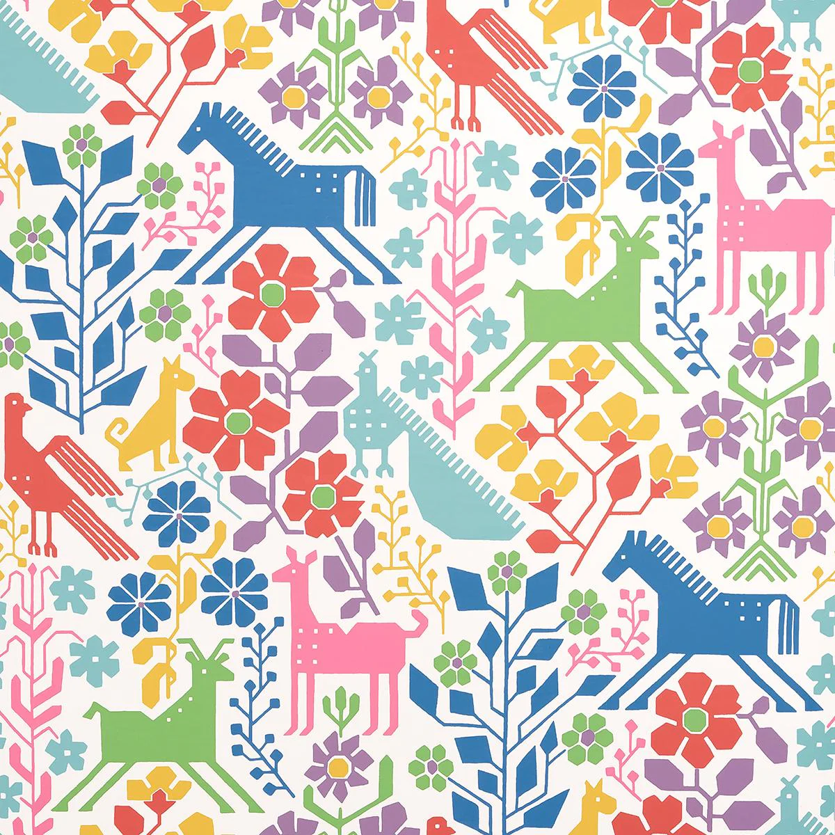 Schumacher Lupita Vibrant Multi Wallpaper