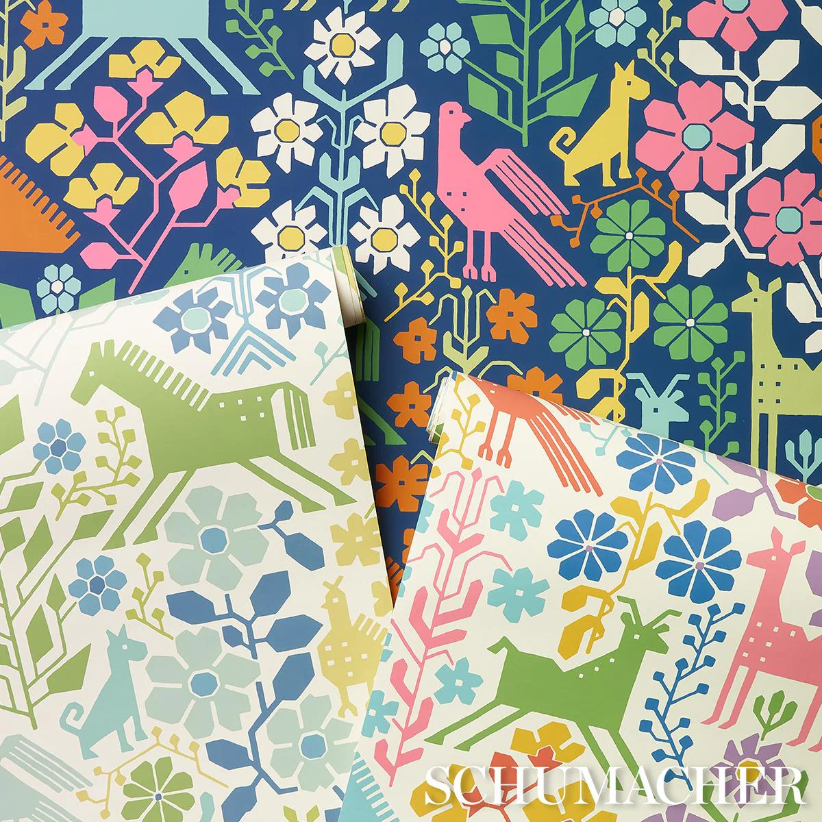 Schumacher Lupita Vibrant Multi Wallpaper - Image 5