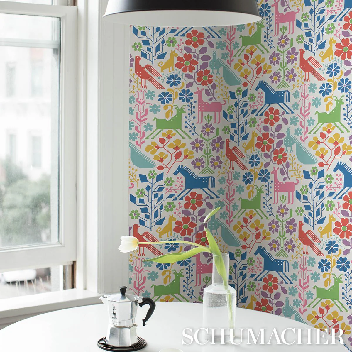 Schumacher Lupita Vibrant Multi Wallpaper - Image 6