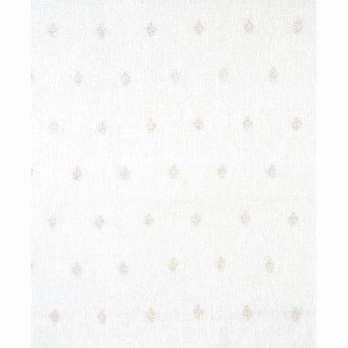 Schumacher Maria Embroidery Ivory Fabric - Image 2