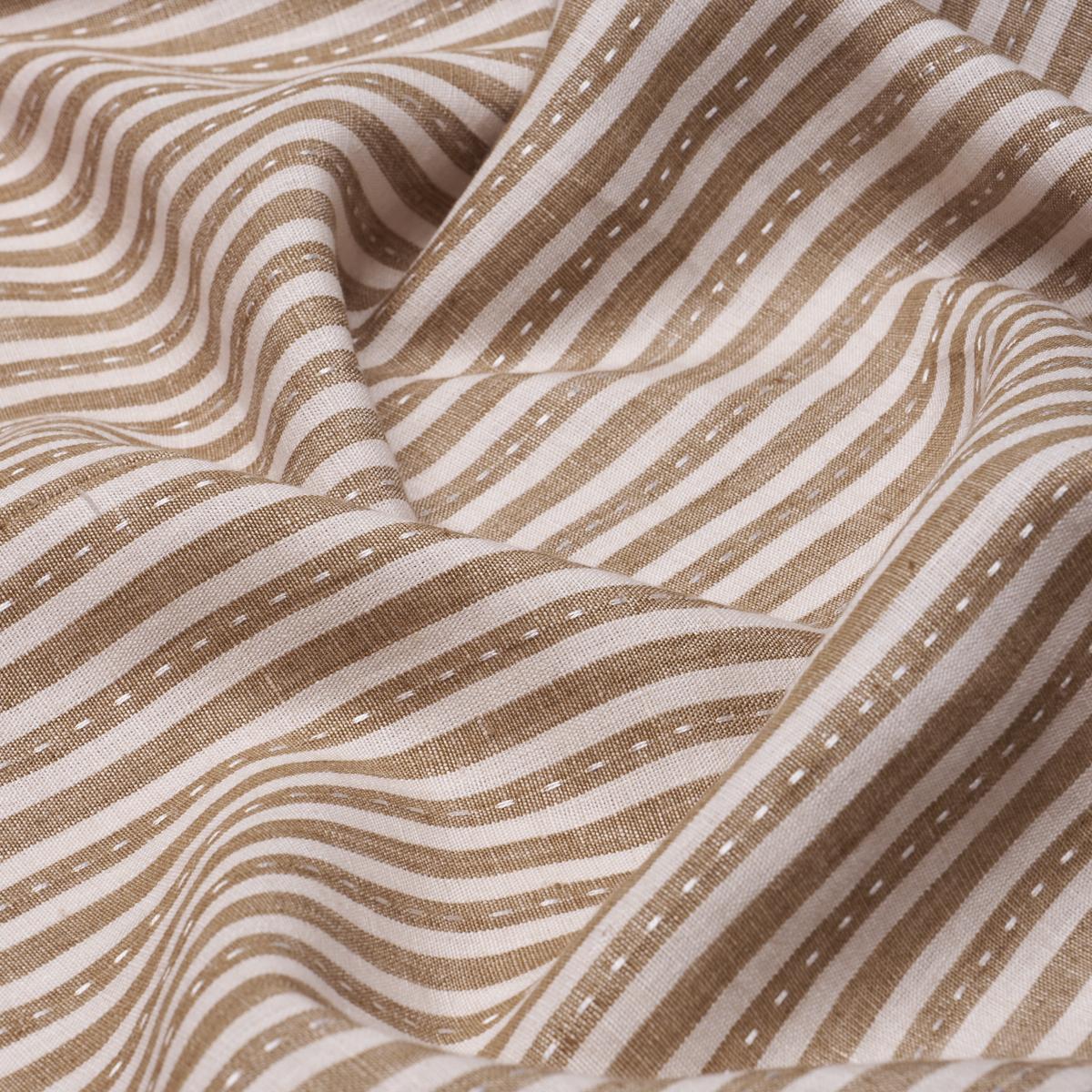 Schumacher Mathis Ticking Stripe Flax Fabric - Image 4