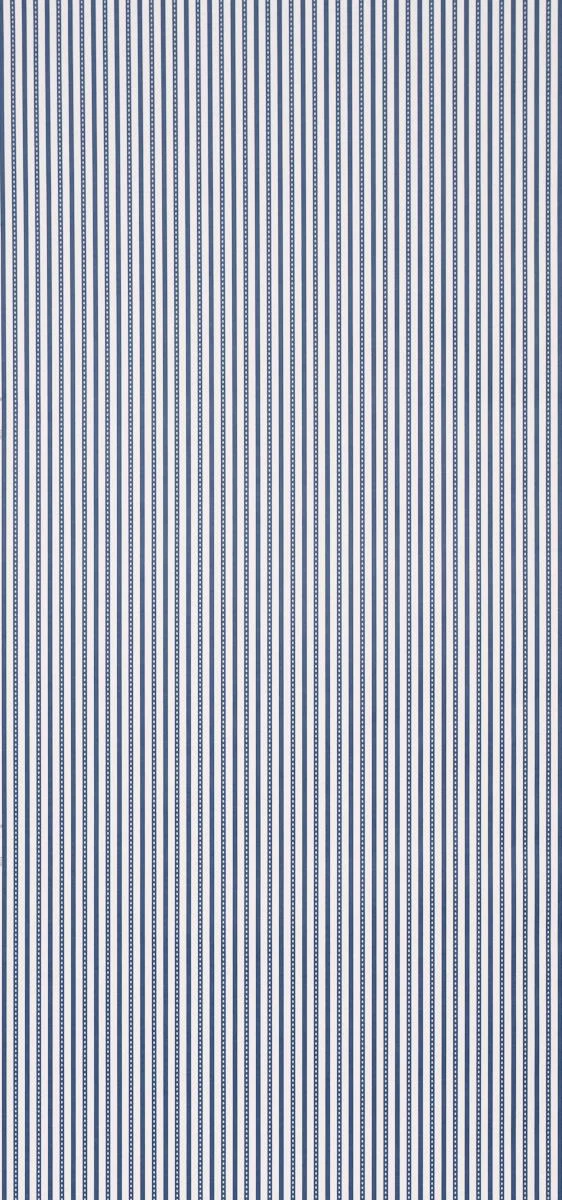 Schumacher Mathis Ticking Stripe Indigo Wallpaper - Image 2