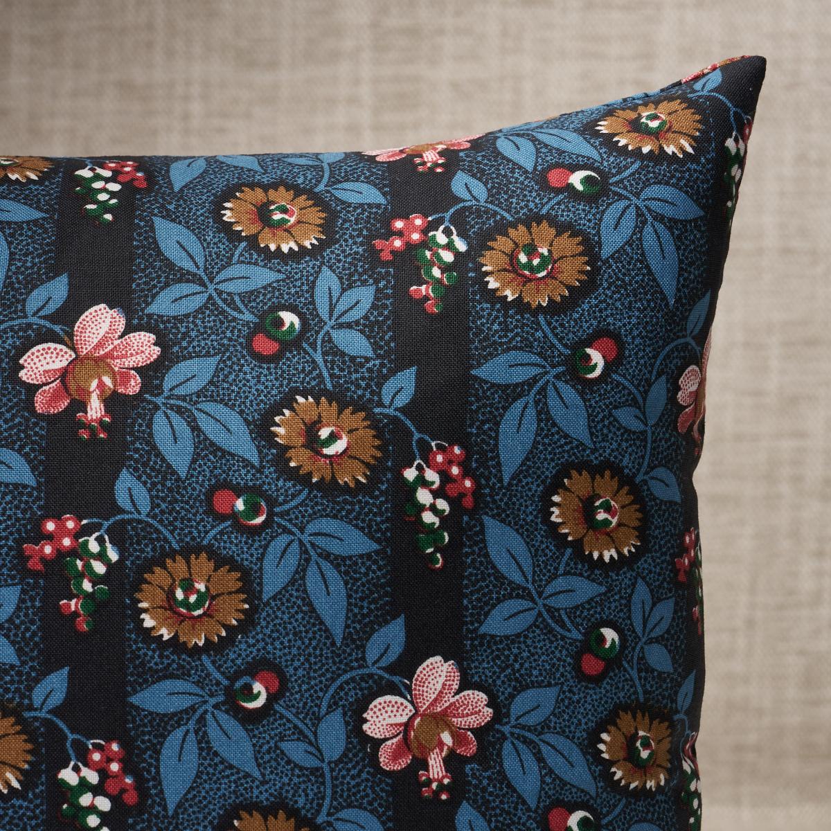 Schumacher Midnight 18" X 12" La Rue Stripe Pillow - Image 2