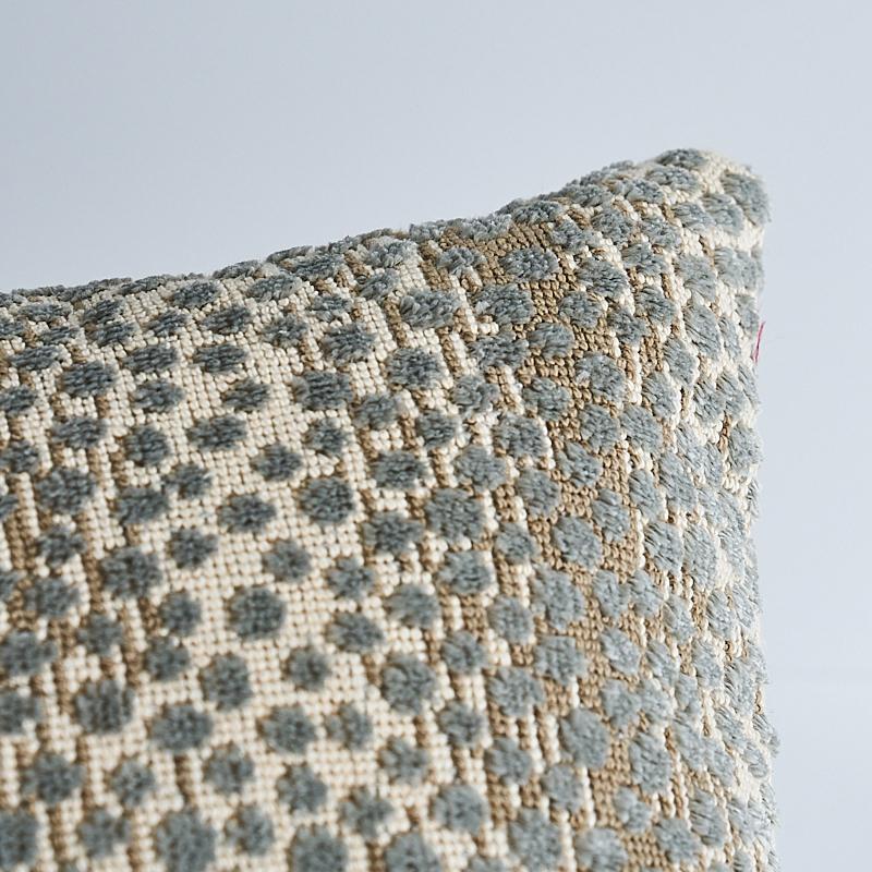 Schumacher Mineral 22" X 22" Nakuru Linen Velvet Pillow - Image 3