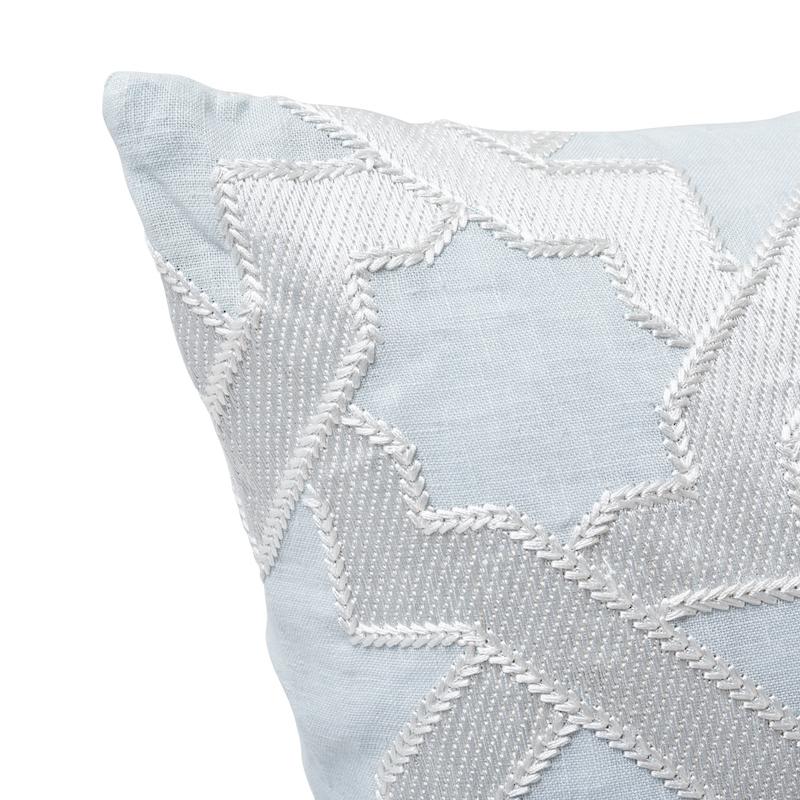 Schumacher Mist 18" X 18" Cordoba Embroidery Pillow - Image 2