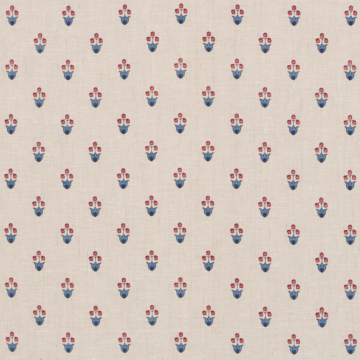 Schumacher Moira Hand Print Cerise & Ink Fabric