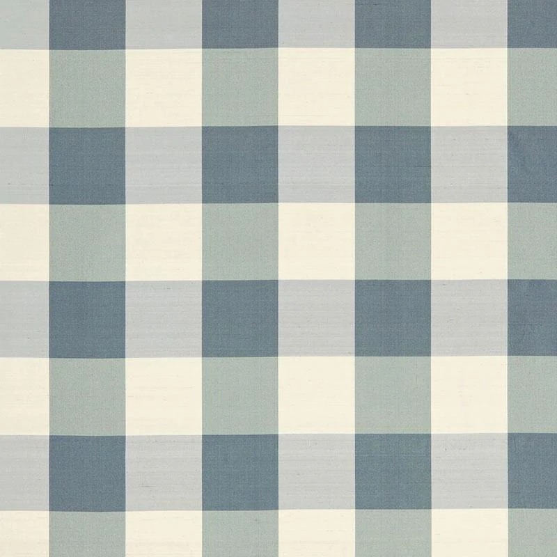 Schumacher Montgomery Silk Plaid Lakeside Fabric - Image 2