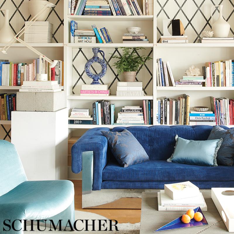 Schumacher Monti Charcoal Wallpaper - Image 4