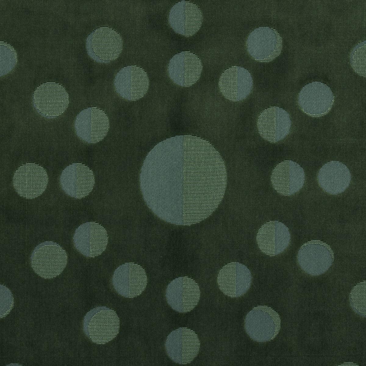 Schumacher Moon Phase Velvet Green Fabric - Image 4