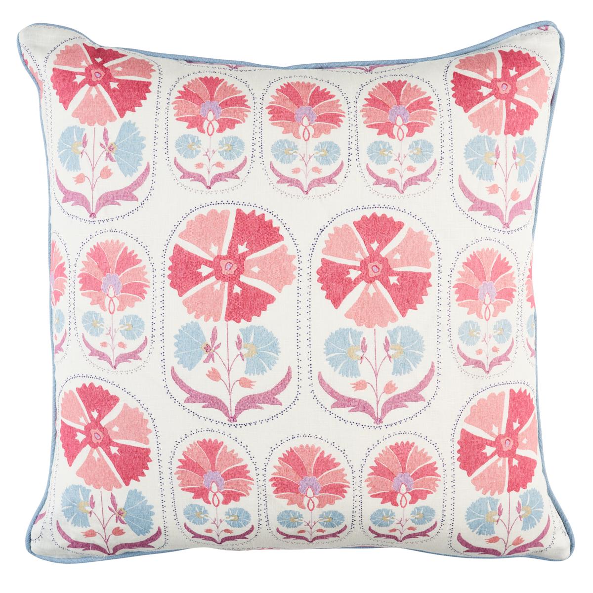 Schumacher Mulberry 20" X 20" Anjuna Floral Linen Pillow