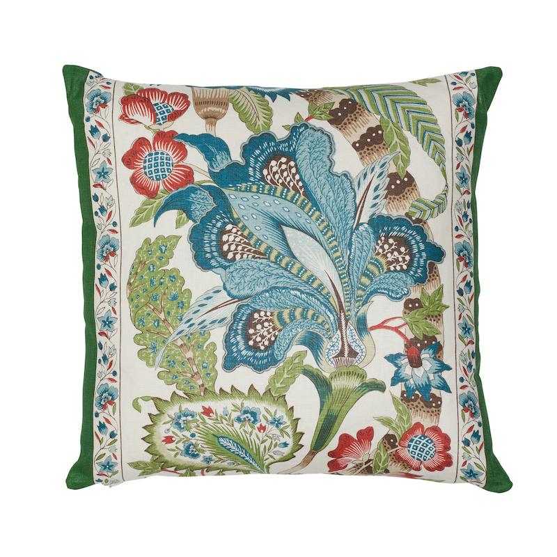 Schumacher Multi 18" X 18" Anjou Stripe Pillow