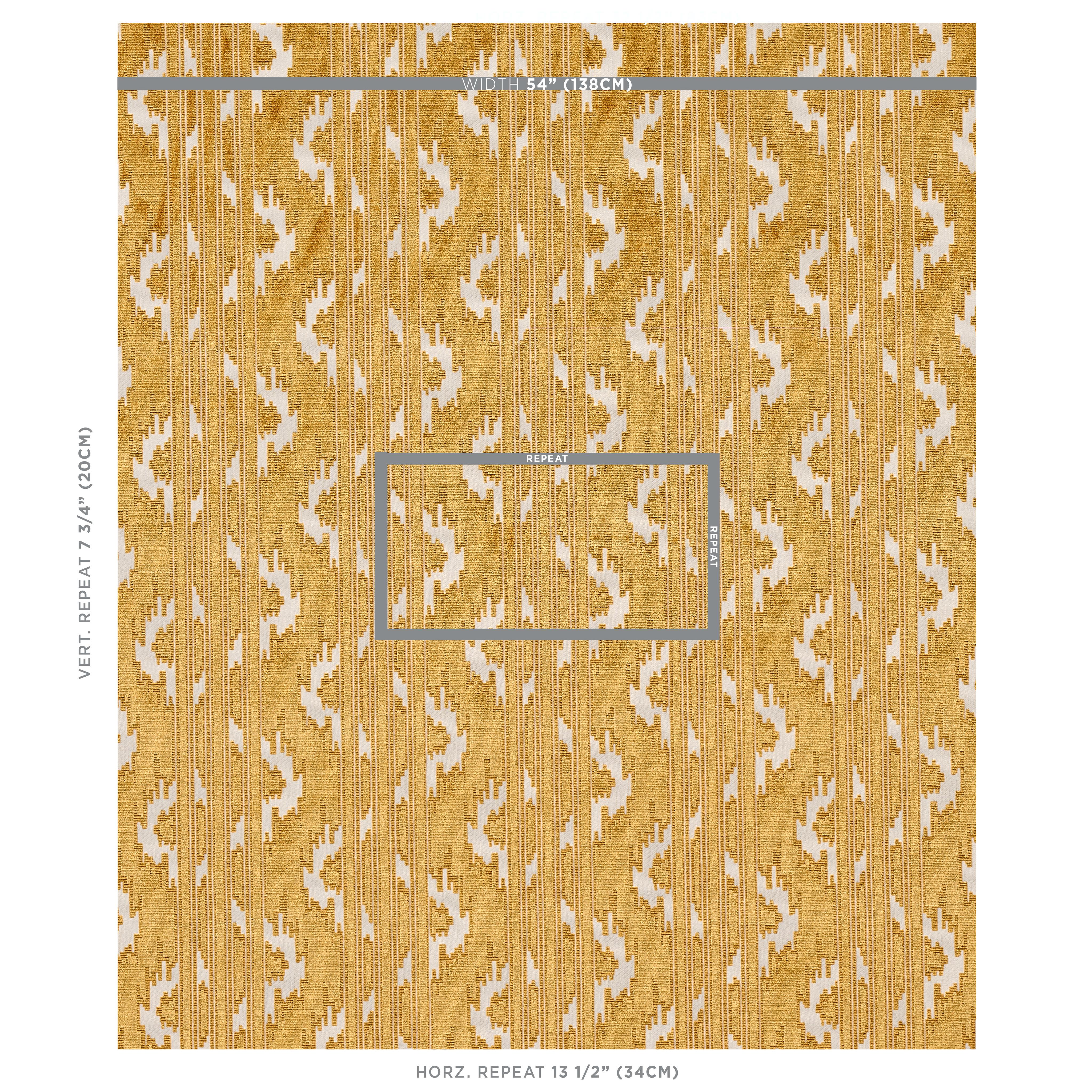 Schumacher Murat Velvet Gold Fabric - Image 2