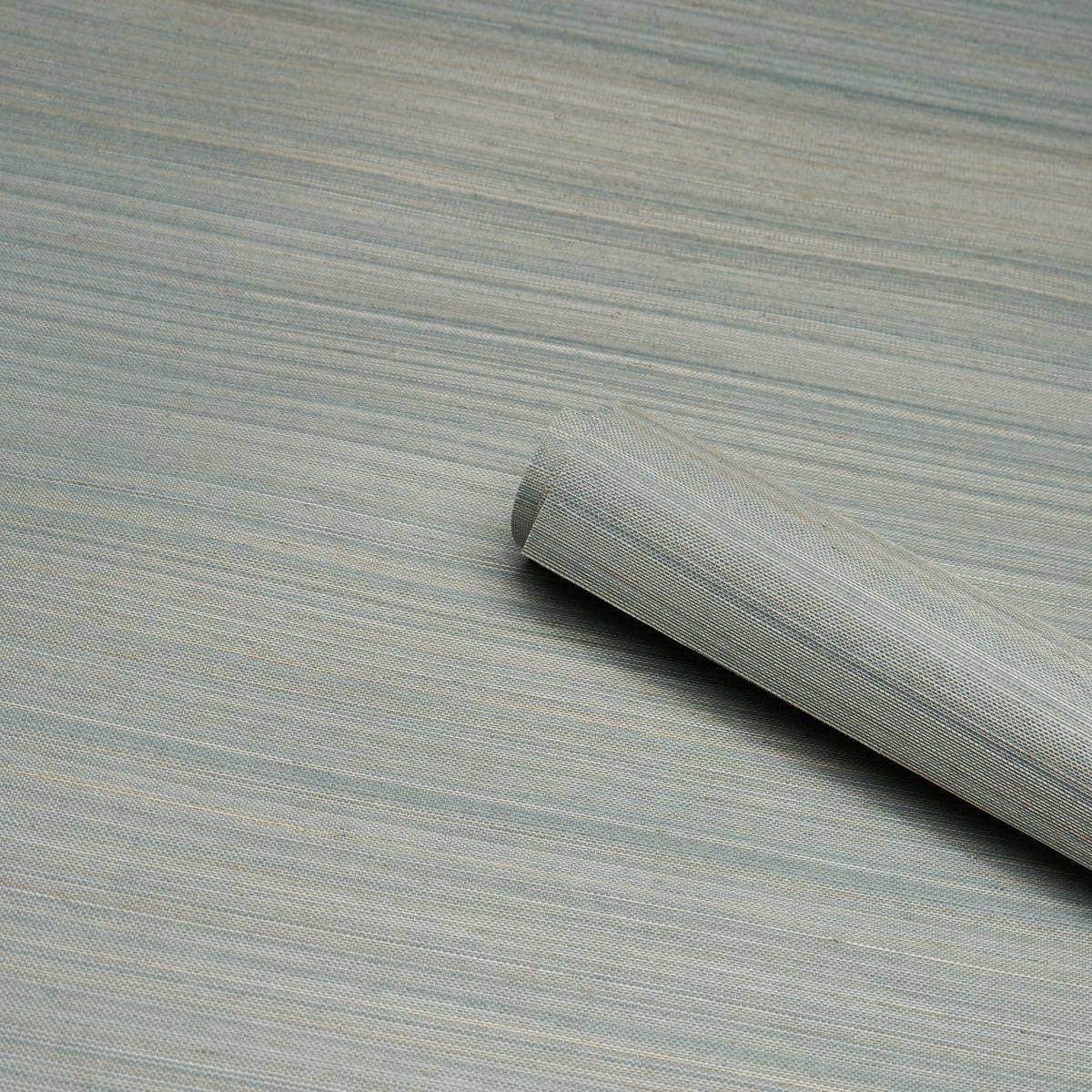 Schumacher Musa Abaca Wallcovering Sky Blue Wallpaper - Image 3