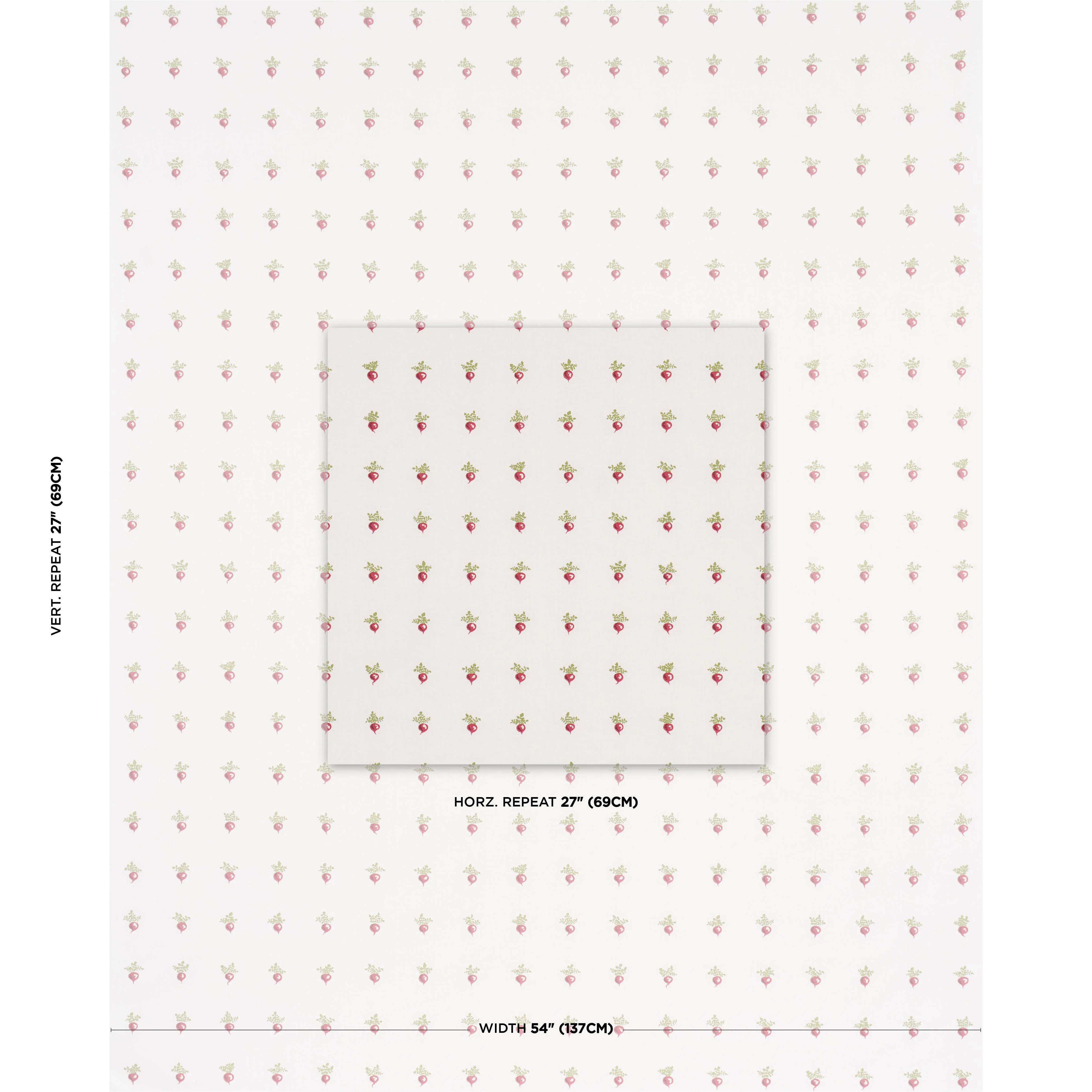 Schumacher My Little Radish Red Fabric - Image 2