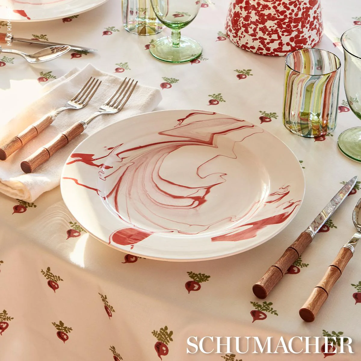 Schumacher My Little Radish Red Fabric - Image 5