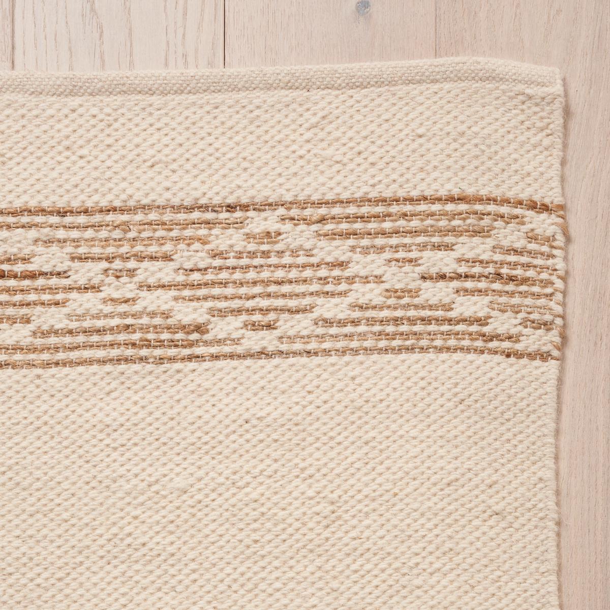 Schumacher Natural 1.17' X 0.83' Sequoia Stripe Jute Rug - Image 2