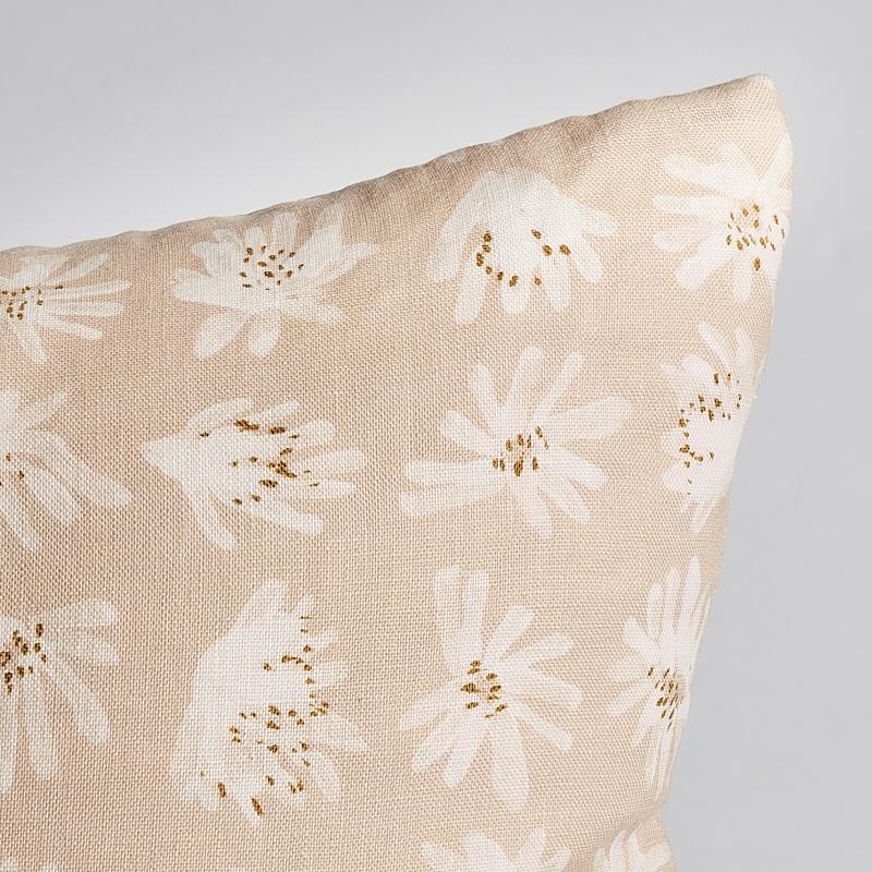 Schumacher Natural 20" X 20" Meadow Rock Pillow - Image 2